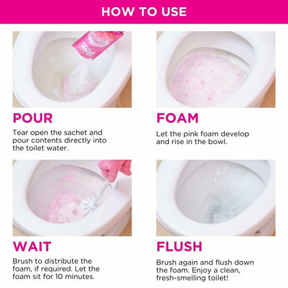 Stardrops Pink Stuff Miracle Power Foaming Toilet Cleaner Rhubarb 7oz 1 Pack