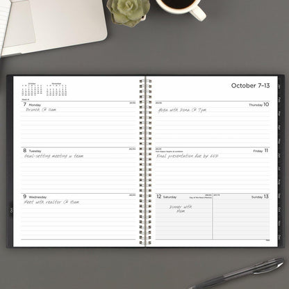 Mead 2025 Weekly Monthly Planner 15-Month Large 8.5x11 Black