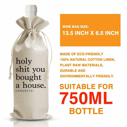 DOI-LANEE Wine Bags Housewarming Gift Homeowner Realtor Party Decorations