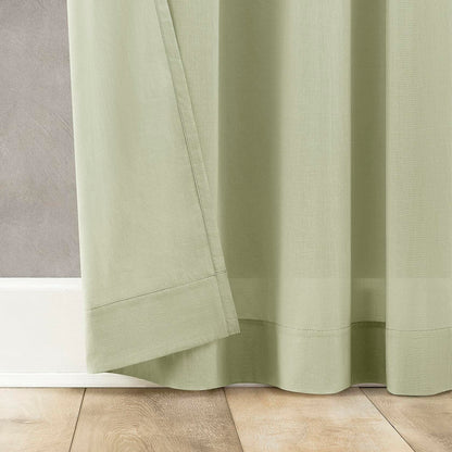 Archaeo Cotton Sheer Curtain 50x63 Moss Green 1 Panel