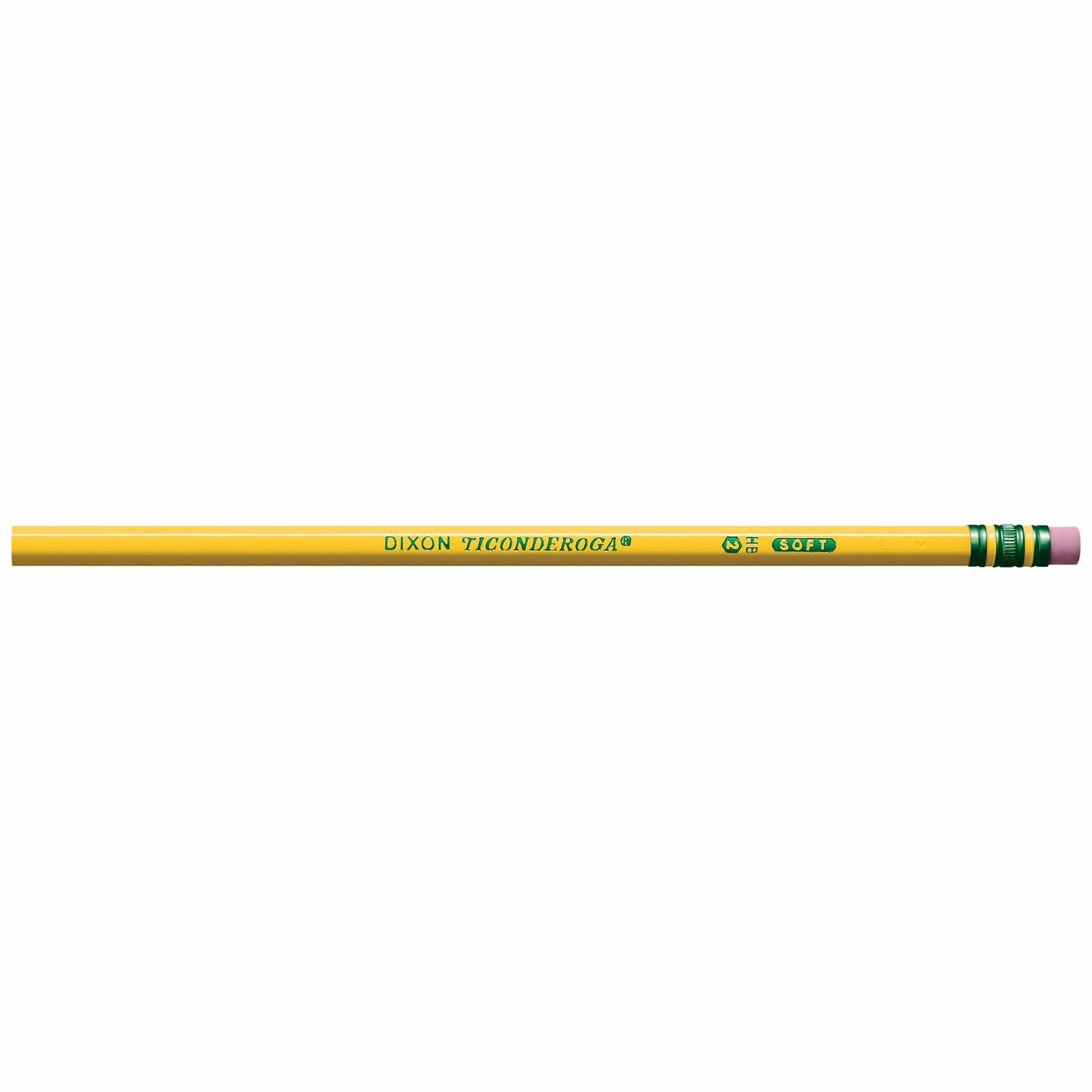 Ticonderoga Wood-Cased Pencils Unsharpened 2 HB Soft Yellow 12 Count