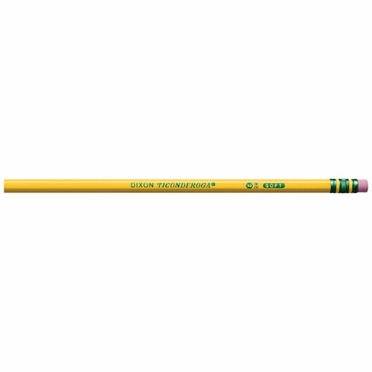 Ticonderoga Wood-Cased Pencils Unsharpened 2 HB Soft Yellow 12 Count