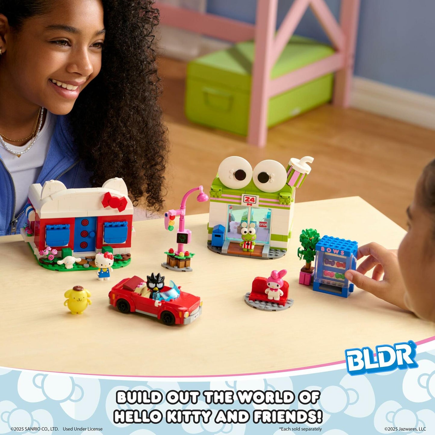 BLDR Hello Kitty Badtz-Maru Convertible Building Set 0111 with 2 Minifigures