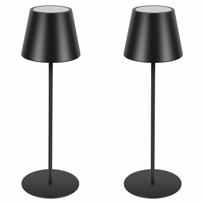 sunzone Cordless RGB Table Lamp 2 Pack Rechargeable Dimmable Black
