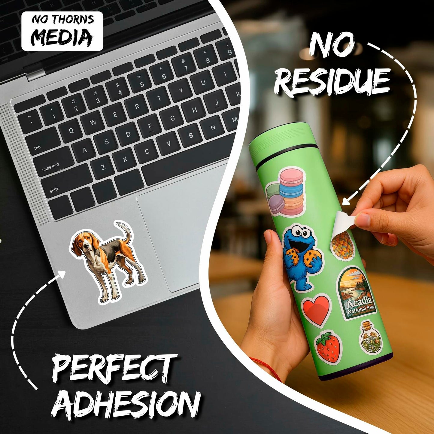 Foxhound Sticker 4 Inch Waterproof Vinyl Decal Durable Black