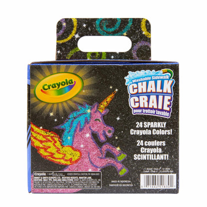 Crayola Glitter Chalk 24 Count Assorted Colors Washable Sidewalk Art
