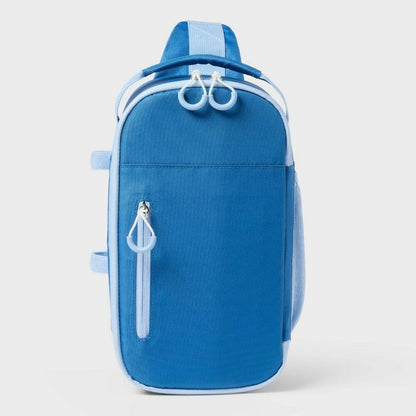 Sun Squad Soft Sided Cooler Backpack 4.5qt 6 Cans Blue Adjustable Strap
