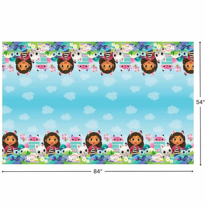 Unique Gabby's Dollhouse Plastic Table Cover 54x84 Inch Party Decor
