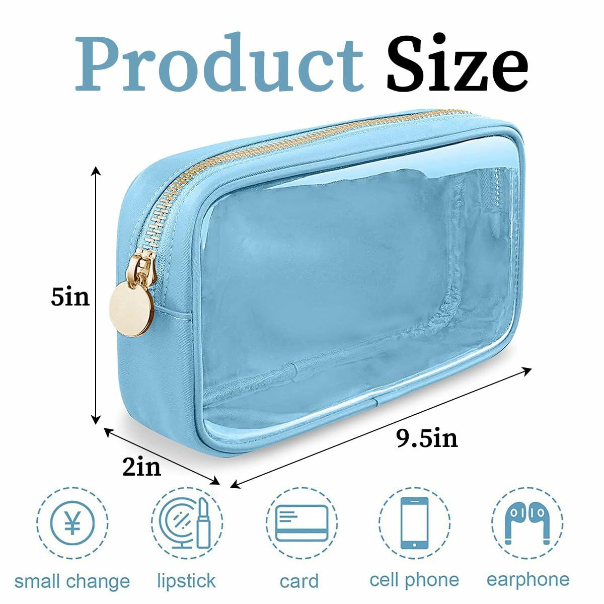 PRRQFJZS Clear Waterproof Makeup Bag Cosmetic Organizer Travel M White