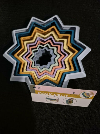 Unbranded Magic Circle Star Brain Teaser Cube Multi-Color Plastic Toy