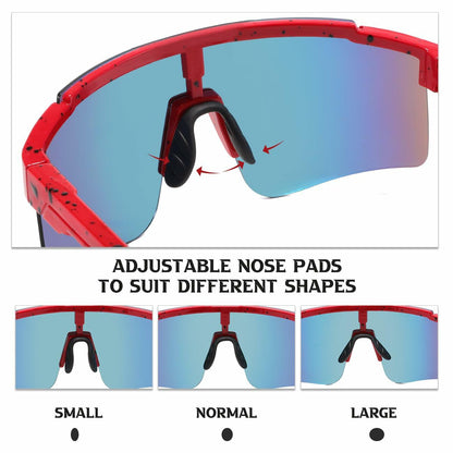 NICBOOY Sports Fan Oversized Sunglasses UV400 Adjustable Temple Unisex