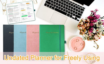 YOJO 2025 A5 Weekly Planner with Goal & Habit Tracker Pink