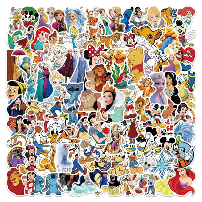 WDWLL 100 Cute Cartoon Vinyl Stickers for Laptop Skateboard Water Bottles