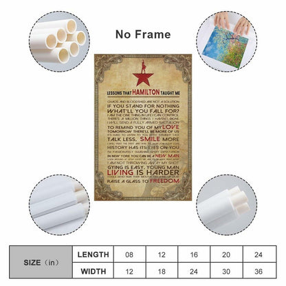 LINWDSB Hamilton Lessons Education Poster 12x18in Unframe-style Portrait