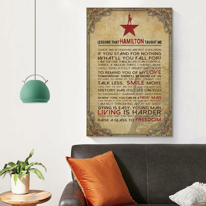 LINWDSB Hamilton Lessons Education Poster 12x18in Unframe-style Portrait