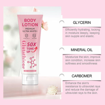 KNHYDWD Glutathione 50x Tone Up Body Lotion Moisturizing 3.53oz 2 Packs