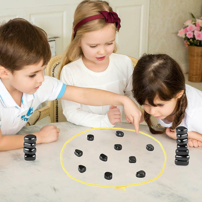 Aiwejay Magnetic Chess Game with Stones Portable Family Board Game Set