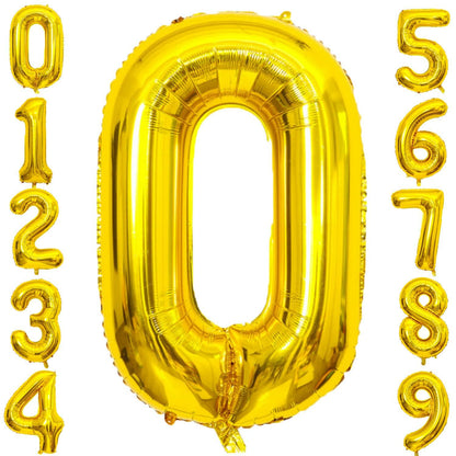 KALOR 40 Inch Gold Number 8 Mylar Foil Balloon Birthday Party Decoration