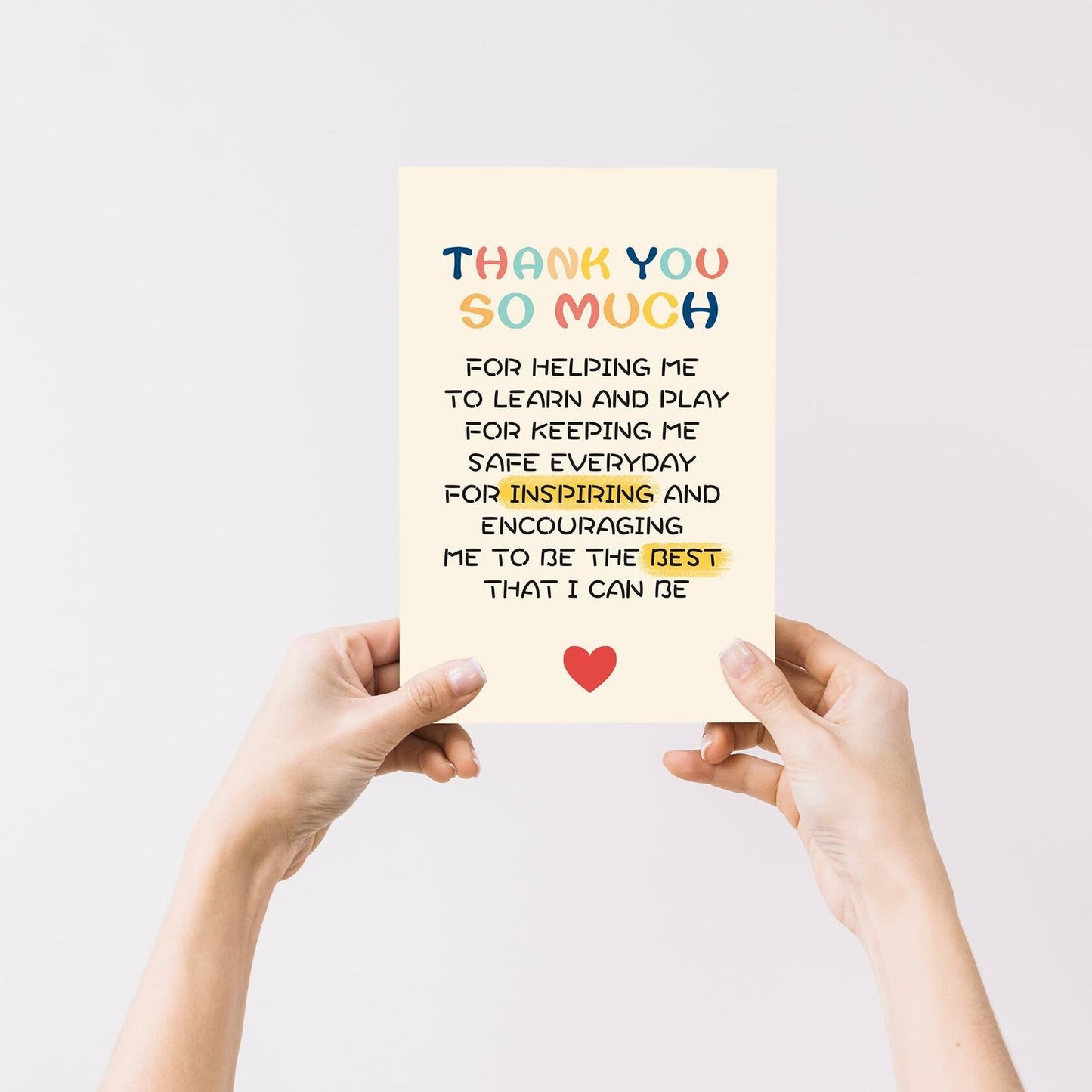 Detuca Best Teacher Thank You Card Gift from Students Funny Appreciation