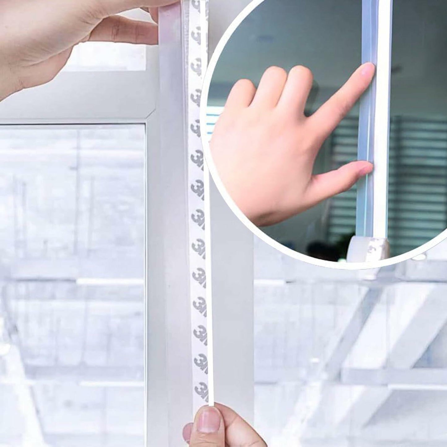 AIMIXUN Weather Stripping Door Seal Silicone Draft Stopper 16.4ft Clear