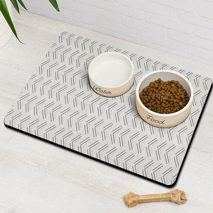 Generic Dog Bowl Mat Absorbent Non-Slip Quick Dry 16x24 Inch Black-4