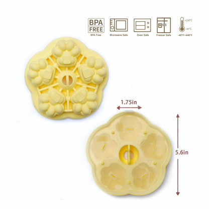 Generic 2 Pack Silicone Baking Molds Yellow Paw Green Zoo Small DIY Tool
