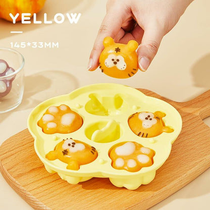 Generic 2 Pack Silicone Baking Molds Yellow Paw Green Zoo Small DIY Tool