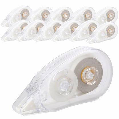 Jovanssen White Correction Tape 12-Pack 26.25ft Transparent Office School