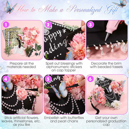 CraftyDream Artificial Flower Heads with Greenery Stems Pink Medium to Large