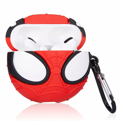 Jowhep AirPods Pro Case Silicone Cartoon Red Spider Cover