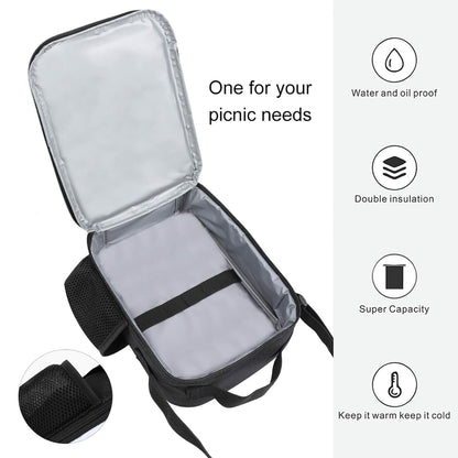 BAHELS 3PC Backpack Insulated Lunch Bag Pencil Case Youth Teens Wednes-1