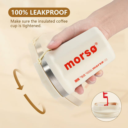 Livaprul 13oz White Stainless Steel Insulated Coffee Cup with Lid Christmas