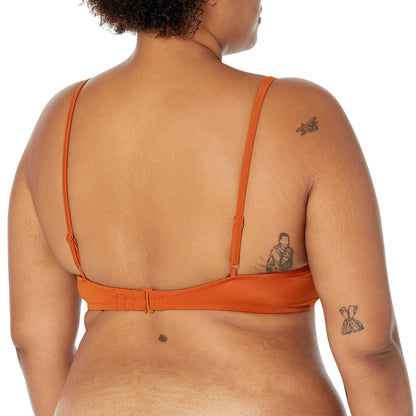 Amazon Essentials Women's Classic Bikini Swimsuit Top Terracotta Size XX-Large