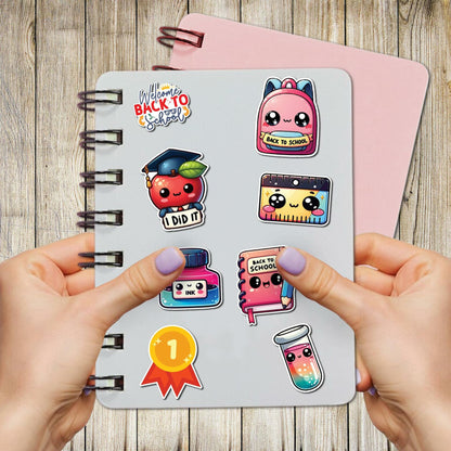 WESILY 50 PCS Summer Teacher Reward Waterproof Vinyl Stickers Cute Beach