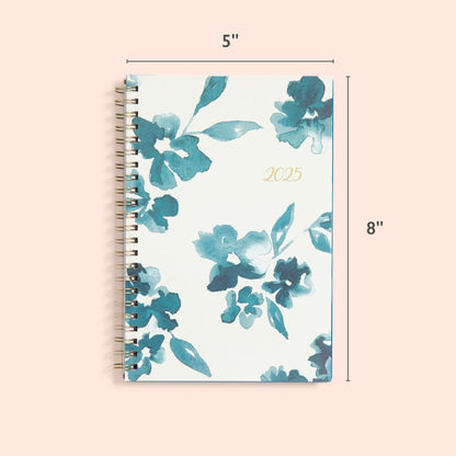 Blue Sky 2025 Weekly Monthly Planner 5x8 Wirebound Frosted Bakah Blue