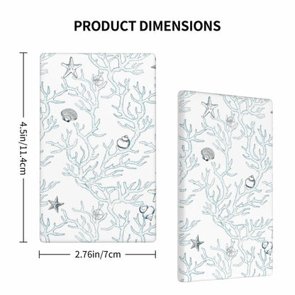 romyessen Ocean Coral Light Switch Cover Decorative Wall Plate Standard Size