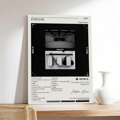 Nomzie Frank Ocean Endless Album Cover Poster Wall Art 12x18in