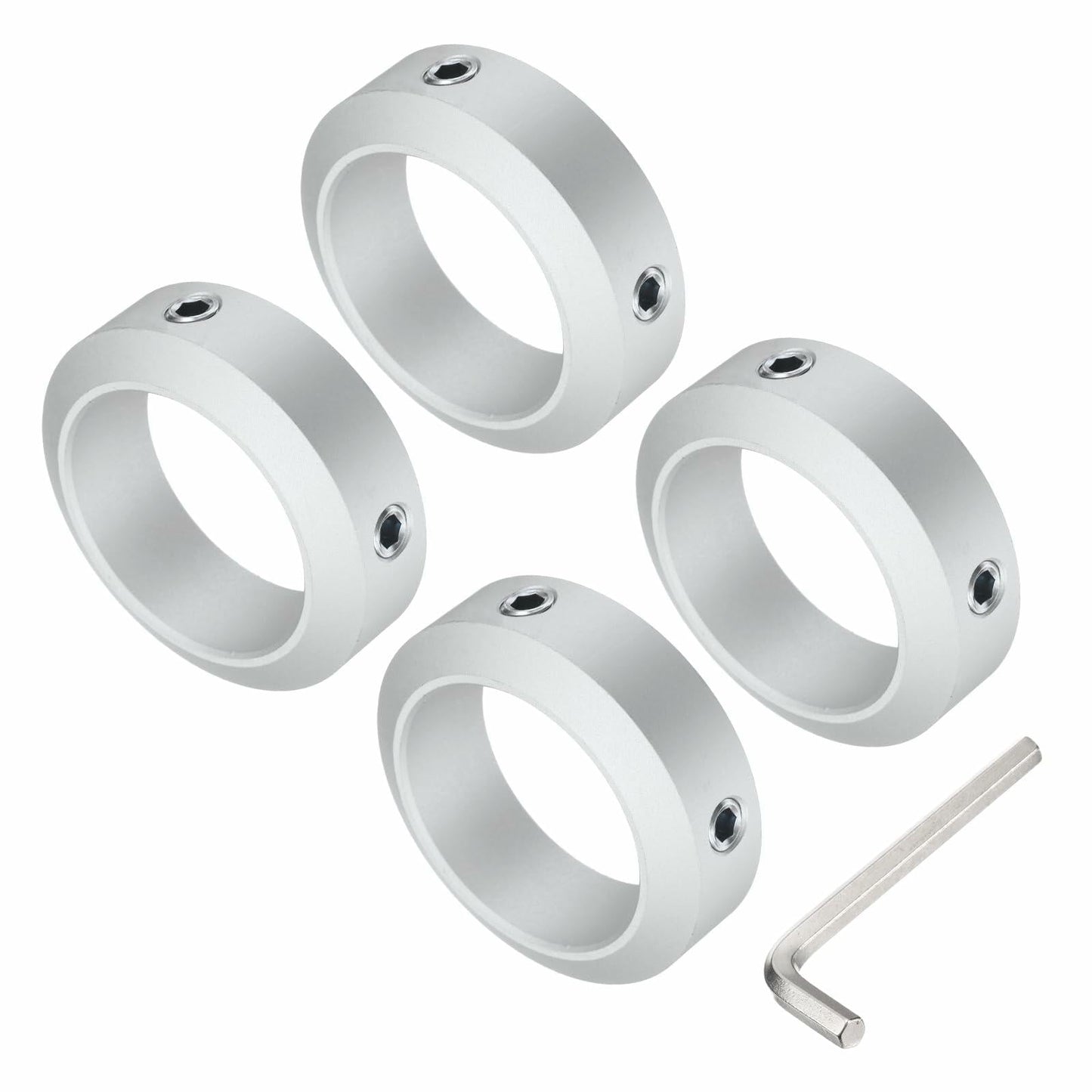 uxcell Set Screw Shaft Collar 50mm Shaft 70mm OD 22mm Thick Aluminum 4pcs