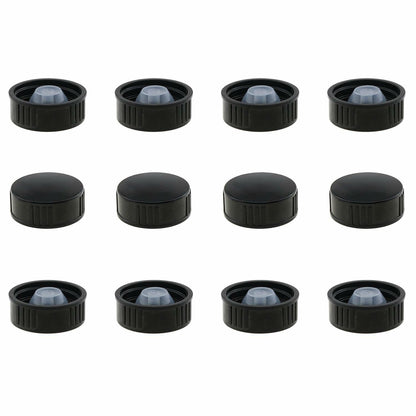 ZZHXSM 12PCS 28mm Bakelite Phenolic Resin Sealing Screw Caps Black