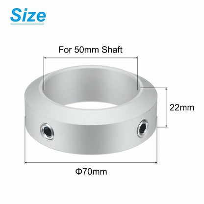 uxcell Set Screw Shaft Collar 50mm Shaft 70mm OD 22mm Thick Aluminum 4pcs