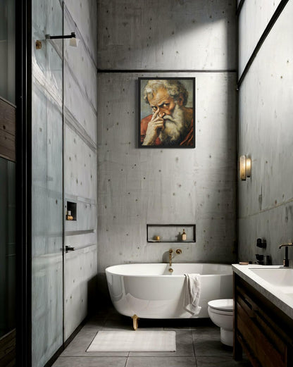 Aj decor Michelangelo Bathroom Wall Art Print Poster 8x10 Unframed