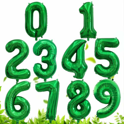 SINBEE 40 Inch Dark Green Number 2 Mylar Foil Balloon Party Decoration