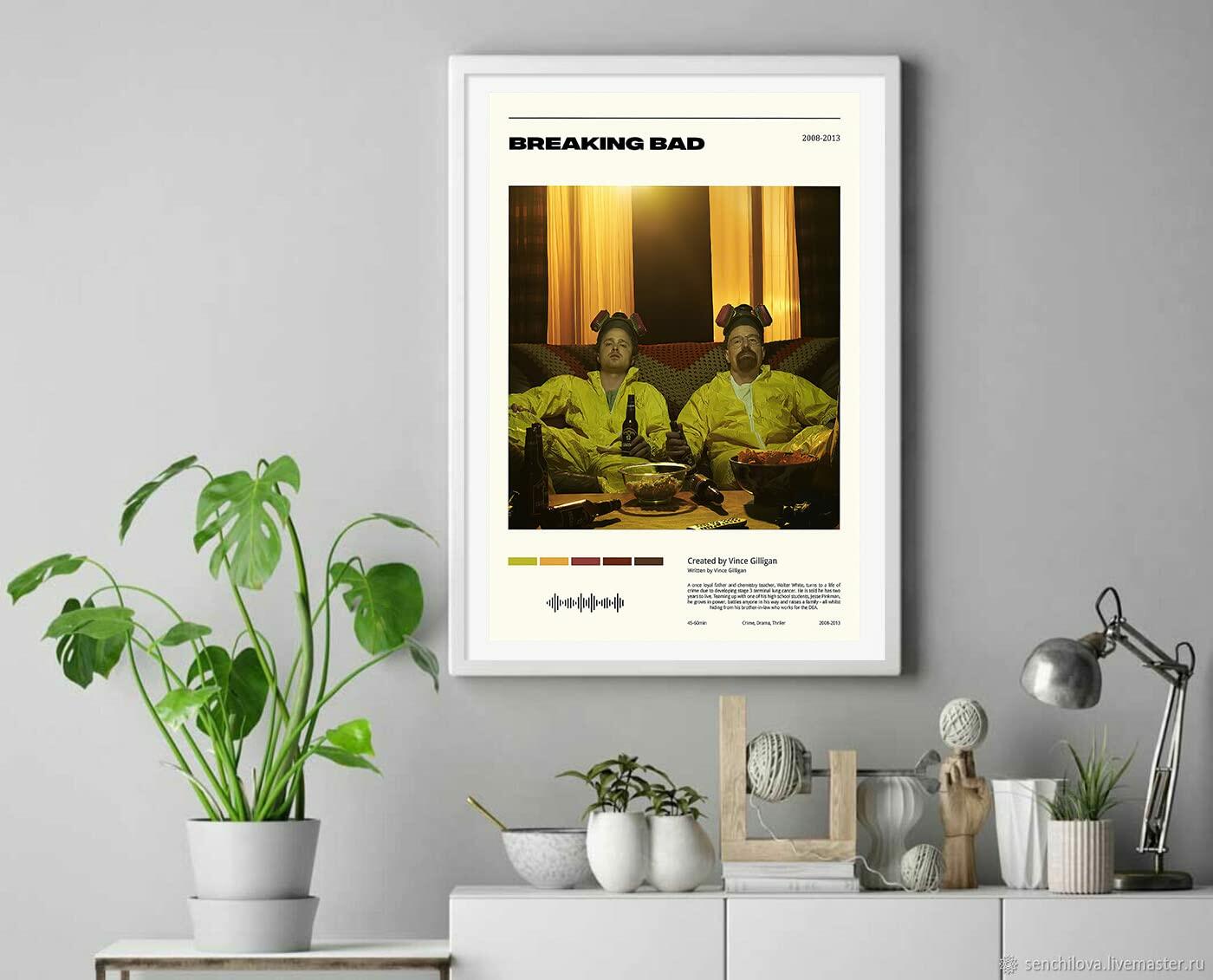Meitux Breaking Bad Canvas Wall Art Poster 12x18in Unframed Movie Decor