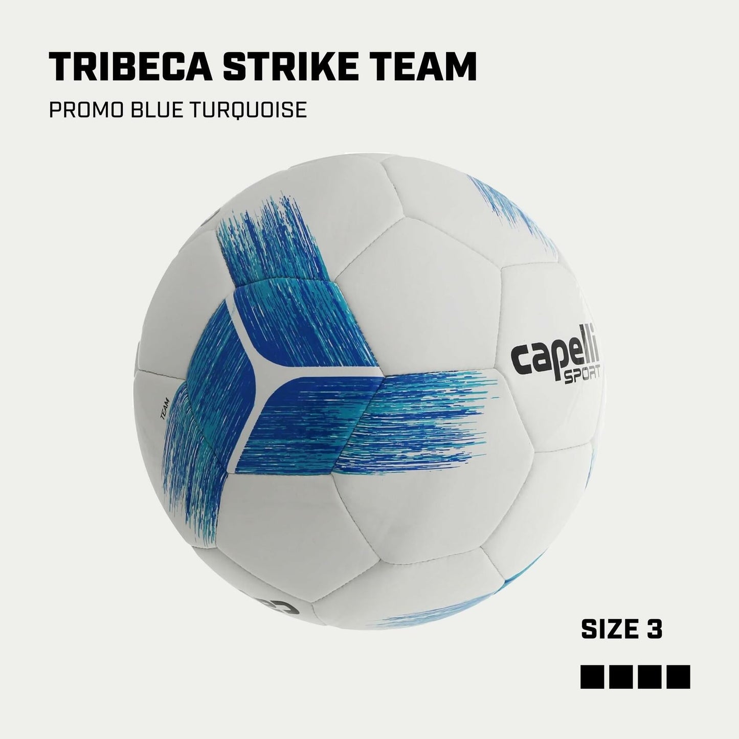 Capelli Sport Tribeca Strike Team Soccer Ball Size 3 Blue/Turquoise