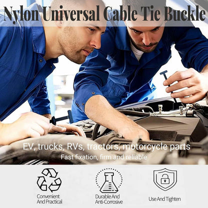 SSFUN Nylon Universal Cable Tie Buckle Push Mount UV Resistant 3.54in 20Pcs