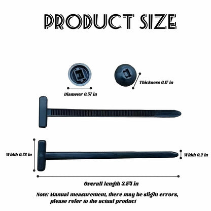 SSFUN Nylon Universal Cable Tie Buckle Push Mount UV Resistant 3.54in 20Pcs