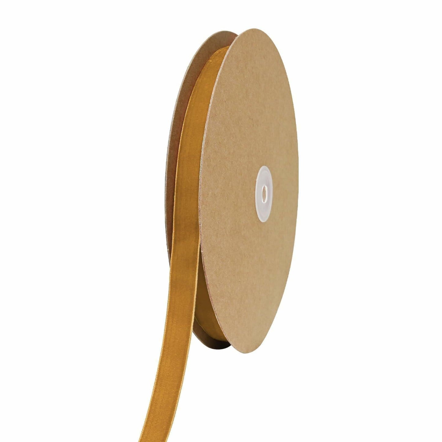 Simplegoal Khaki Velvet Ribbon 5/8in x 25yd Nylon Ribbon for Crafts