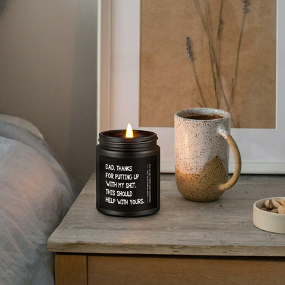 Encoink Funny Fathers Day Lavender Scented Soy Wax Candle 7oz