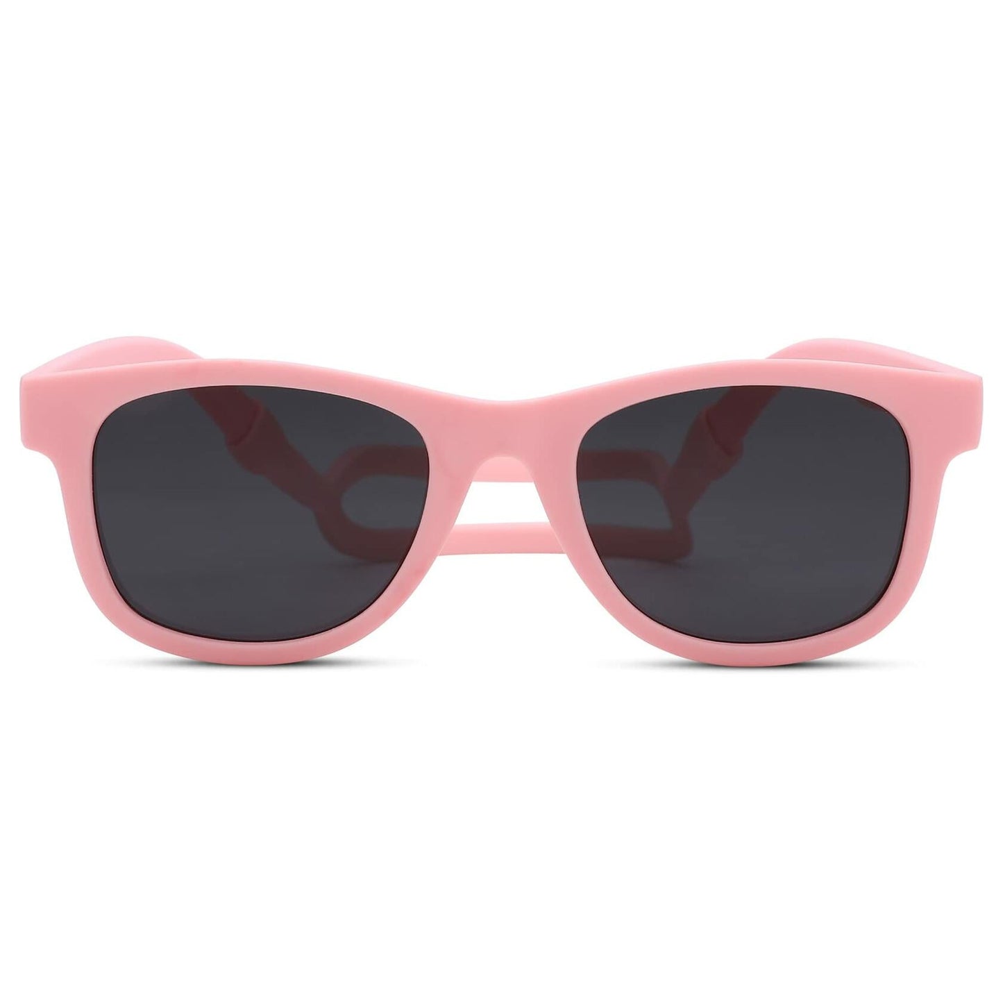 COASION Baby Sunglasses Polarized Flexible Strap Infant 0-12M Pink Grey