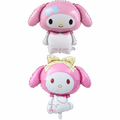 HKWRZK 2 Pcs Kawaii Cartoon Pink Foil Balloons Birthday Party Decor